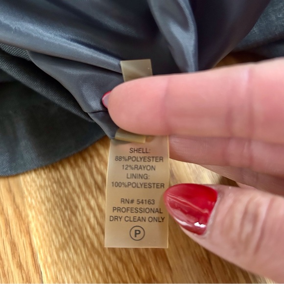 Calvin Klein Charcoal Wrap Cap Sleeve Banded Waist Dress - Picture 9 of 12